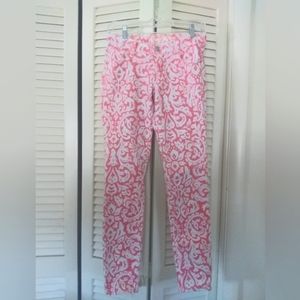 Old Navy straight leg Coral Print Jeans